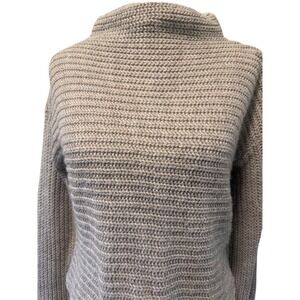 a.n.a A New Approach Medium Taupe Chunky Knit Funnel Neck Sweater USA‎ Made